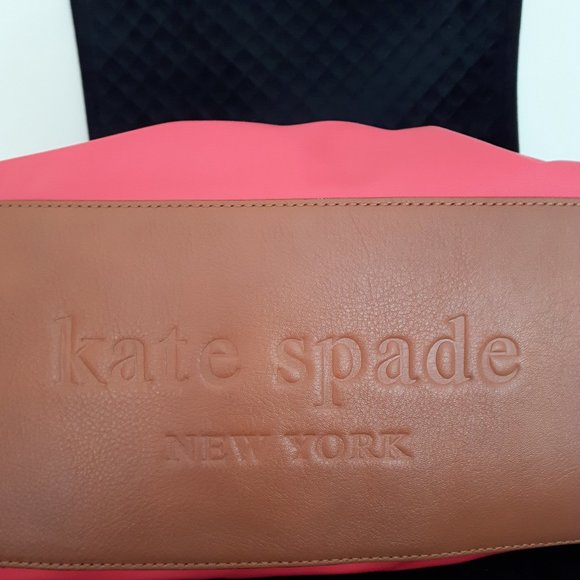 NWT KATE SPADE NEW YORK STEVIE coral nylon handbag - Picture 2 of 5